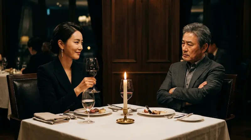 Lee Yang-mi makes her move in Climax Episode 9 Climax Episode 9 Lee Yang-mi Cha Joo-young and Son Guk-won dining together