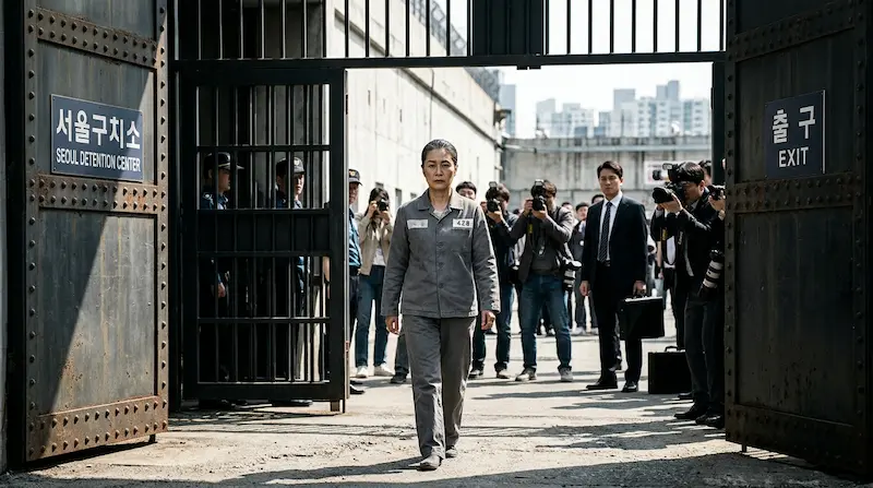 Climax K-drama Lee Yang-mi walks free from prison after presidential pardon in the controversial open ending