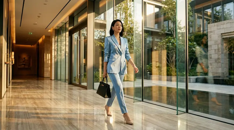 IU Perfect Crown Seong Hui-ju CEO power suit chaebol fashion