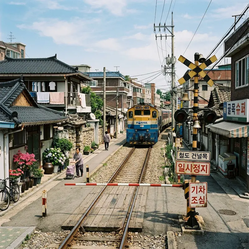Baekbin Railroad Crossing in Yongsan Seoul, My Mister filming location