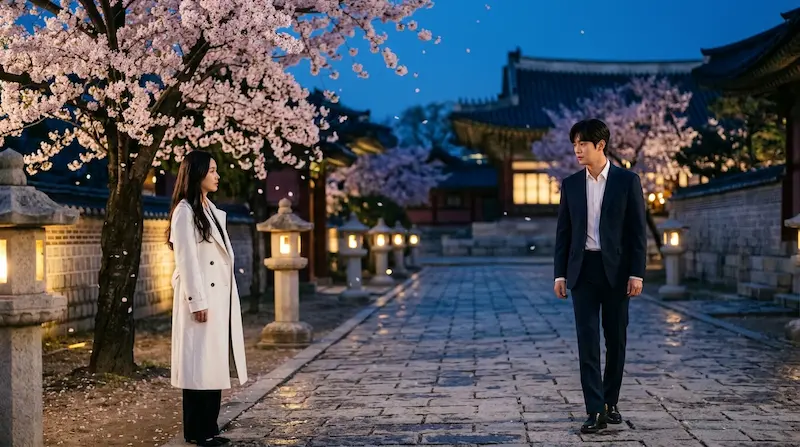 Perfect Crown Episodes 3-4 preview IU and Byeon Woo-seok meeting in a palace garden at night