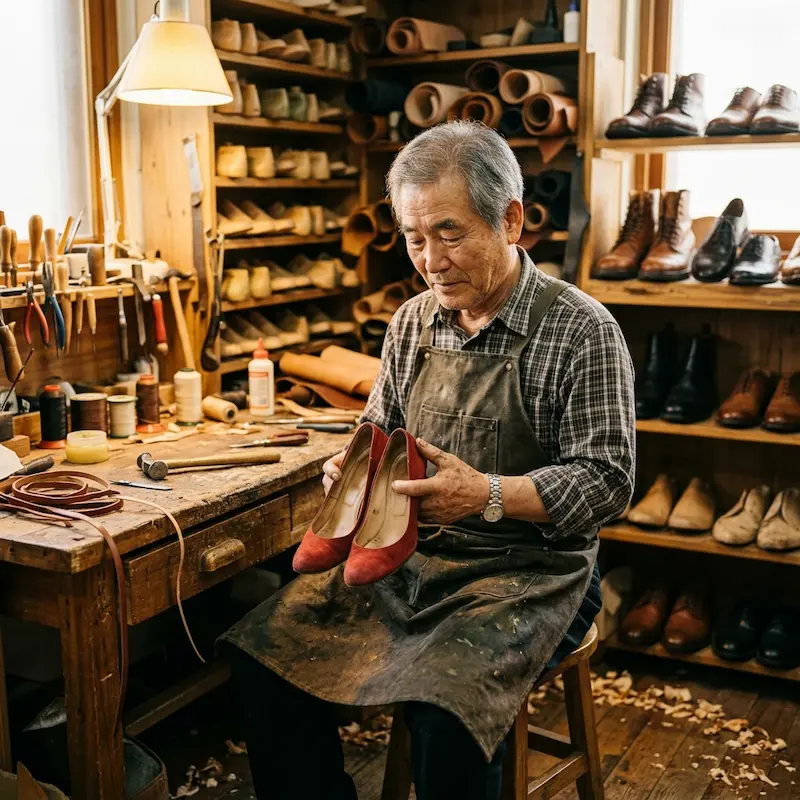 Phantom Lawyer Episode 10 Shoemaker Ghost Dong-sik Phantom Lawyer Episode 10 — Ghost of master shoemaker Kang Dong-sik at his workshop