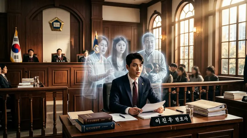 Phantom Lawyer Korean drama poster featuring Yoo Yeon-seok and Esom
