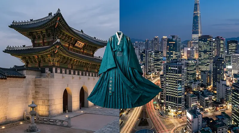 Cheollik hanbok controversy bridging traditional Korean palace and modern Seoul