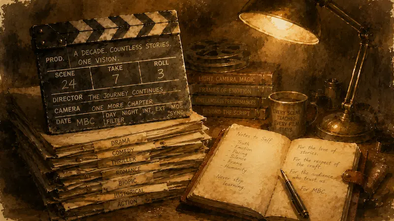 Fifties Professionals director Han Dong-hwa filmography from Squad 38 to Navillera to MBC action comedy represented by clapperboard on film scripts