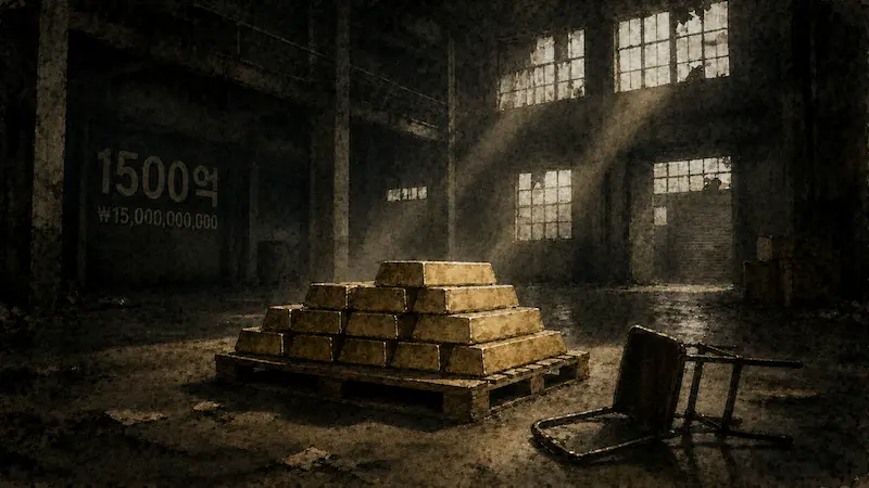 Gold Land Episode 10 Finale Climax Scene Gold Land episode 10 finale climactic confrontation over 150 billion won in gold bars in abandoned warehouse setting
