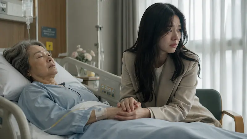 My Royal Nemesis Episode 7 — The Quiet Grief Behind the Romance My Royal Nemesis Episode 7 hospital scene where Shin Seo-ri holds her grandmother's hand after Alzheimer's diagnosis