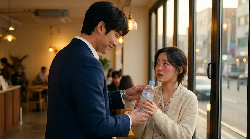 Cold Water Bottle Tender Moment My Royal Nemesis Episode 4 My Royal Nemesis episode 4 cold water bottle tender moment Se-gye Seo-ri softening