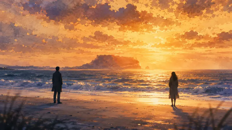 My Royal Nemesis episode 6 recap featuring Jeju beach scene where Cha Se-gye and Shin Seo-ri share their first kiss