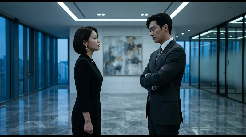 Shin Seo-ri (Lim Ji-yeon) proposes a protection deal to chaebol heir Cha Se-gye (Heo Nam-jun) in My Royal Nemesis episode 2.