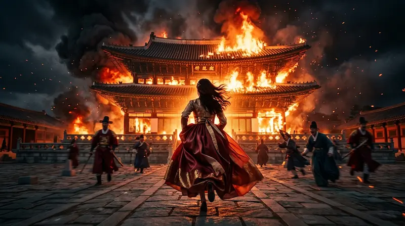 Perfect Crown episode 11 Hui-ju IU fire rescue burning palace Yi An
