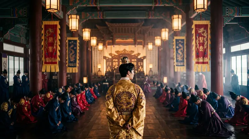 Coronation Ceremony Perfect Crown Episode 12 Finale Perfect Crown episode 12 coronation ceremony Yi Wan gonryongpo throne hall finale