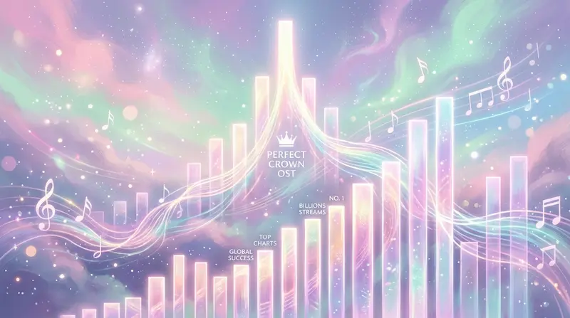 Perfect Crown OST Chart Performance Perfect Crown OST chart performance visualization on Spotify, Melon, and iTunes