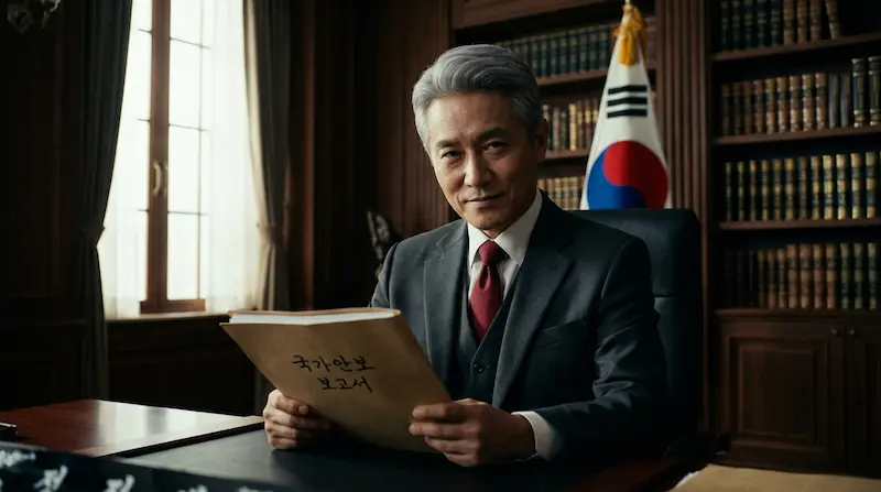 The Prime Minister holds a damning folder threatening Grand Prince Yi An's political future in the Perfect Crown Episode 9 cliffhanger.