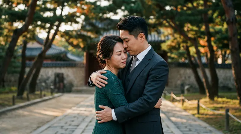 Seong Hui-ju embraces King Yi An in an emotional reunion as she confesses her love in Perfect Crown Episode 10.