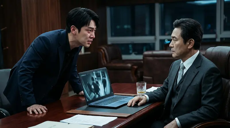 Phantom Lawyer episode 15 — Yang Do-kyeong confronts his father Byeong-il after discovering the truth through hacking and wiretapping