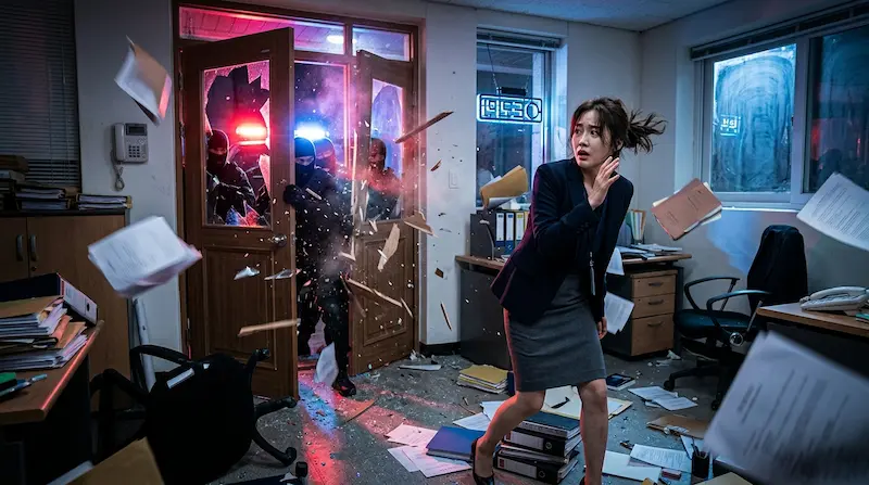 Phantom Lawyer episode 15 — Saryonghoe thugs attack the law office putting Han Na-hyeon in danger