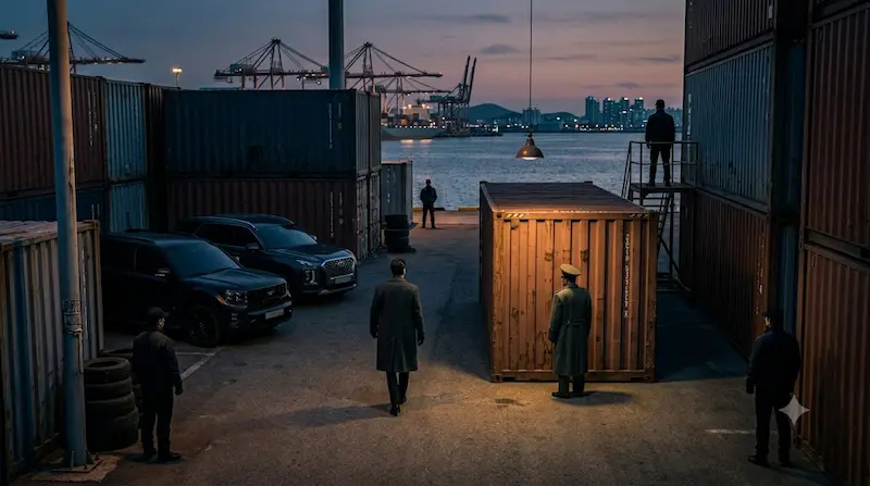 Lee Cheol-jin bait operation leading to Han Gyeong-uk's arrest at the port in Fifties Professionals episode 12 finale