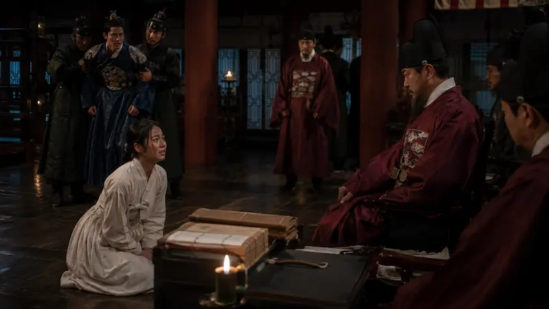 My Royal Nemesis Episode 9 Joseon flashback where Kang Dan-sim's satong false confession is revealed as a political sacrifice to restore Prince Lee-hyun's throne