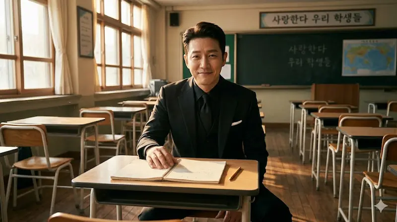 Na Hwa-jin encourages bullying victim Kim Gwang-su to keep knocking on doors until an adult listens in Teach You a Lesson episode 1.