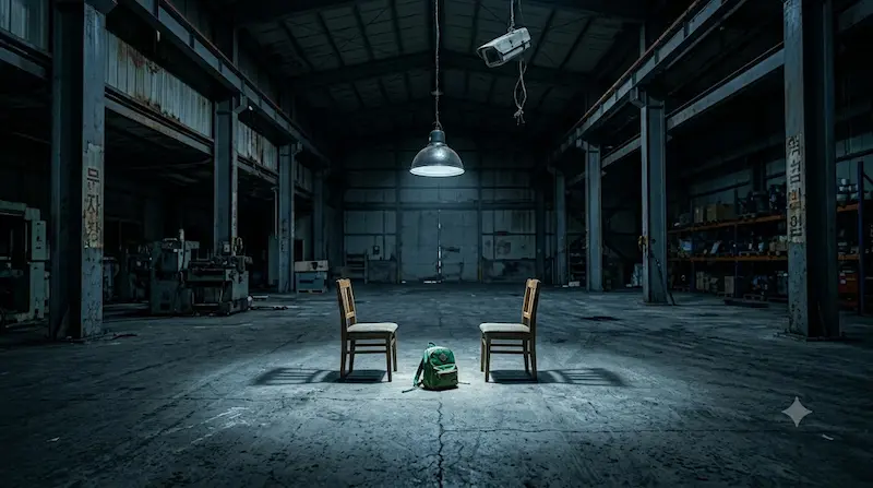 Abandoned warehouse where Na Hwa-jin's sting operation against Cho Gyu-cheol unfolds in Teach You a Lesson episode 10 finale