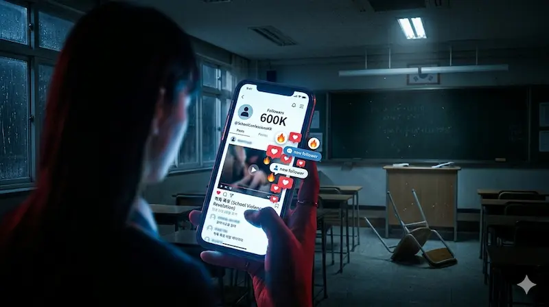  A viral SNS post from influencer Han Ye‑ri pushes a wrongly accused teacher to suicide in Teach You a Lesson episode 3.
