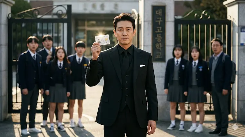 Na Hwa-jin from the Education Protection Bureau enters a Korean high school in Teach You a Lesson episodes 1-2.