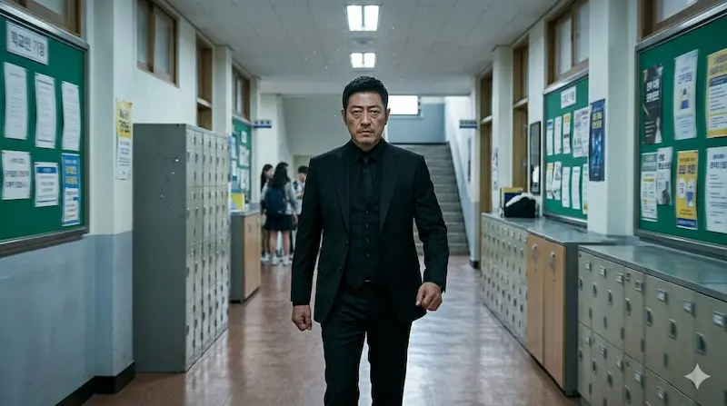 Teach You a Lesson Education Protection Bureau Kim Mu-yeol as Na Hwa-jin, the Education Protection Bureau inspector in Teach You a Lesson.