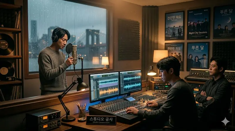 Im Joongwon of indie band Son Eul Moa records Fade Into Forever for the Teach You a Lesson OST.