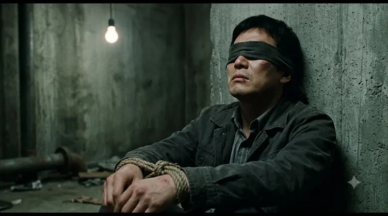 Manager Kim held in what appears to be a North Korean torture chamber in Agent Kim Reactivated episode 7