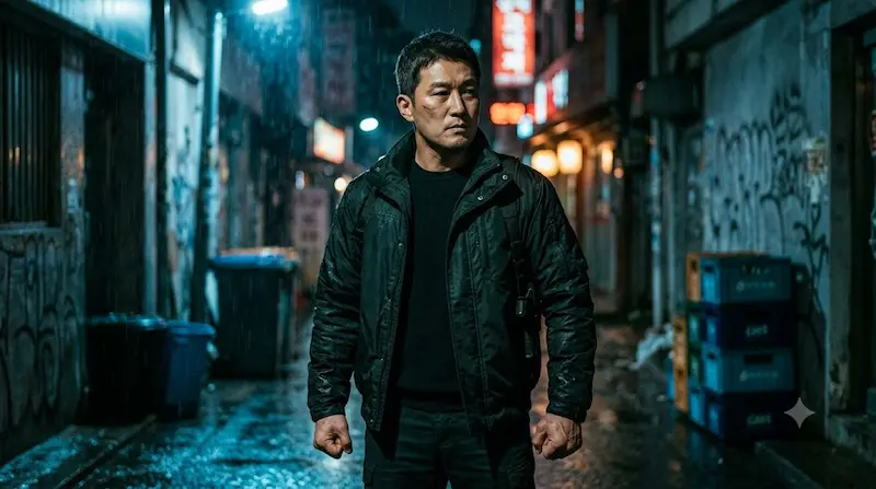 Agent Kim Reactivated Episode 5-6 recap featured image showing former black-ops father in rain-soaked alley preparing to rescue kidnapped daughter Netflix Korean action drama