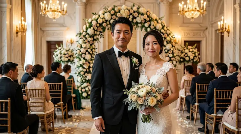 The Apartment Job Episode 1 Fake Wedding Scene Fake wedding ceremony scene in The Apartment Job Episode 1 revealing Park Hae-kang's marriage scheme